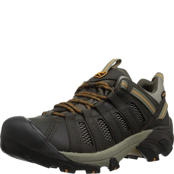 KEEN MEN'S VOYAGEUR LOW HEIGHT BREATHABLE HIKING SHOES, BLACK OLIVE/INCA GO - Picture 2 of 6
